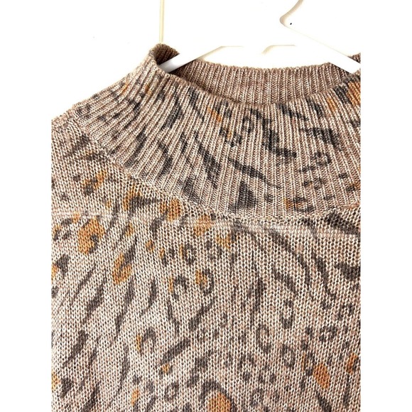 White House Blk. Market Leopard Print Knit Sweater-Med. - Picture 2 of 6